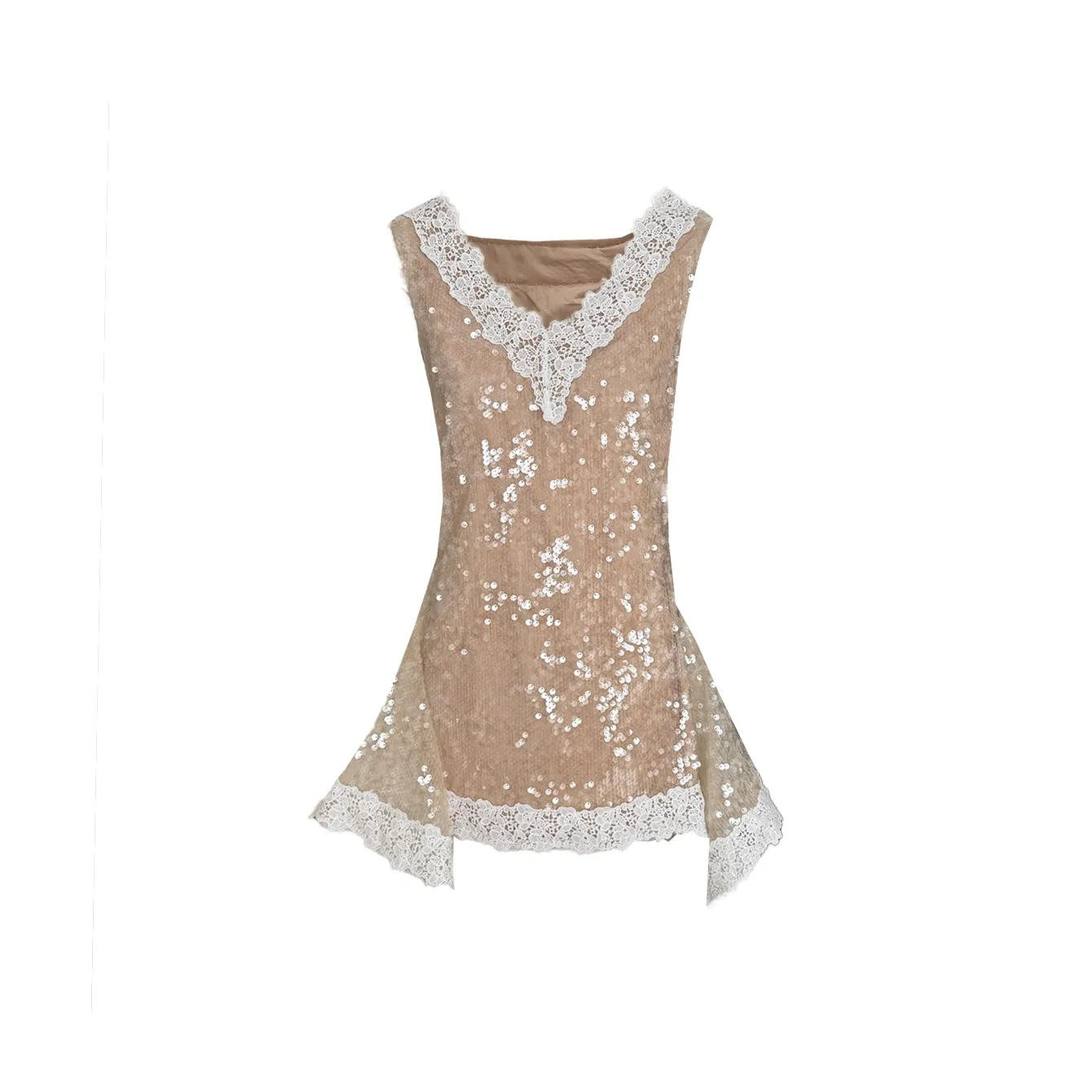 CPAURA Без рукавов Платье Женское Телесного цвета