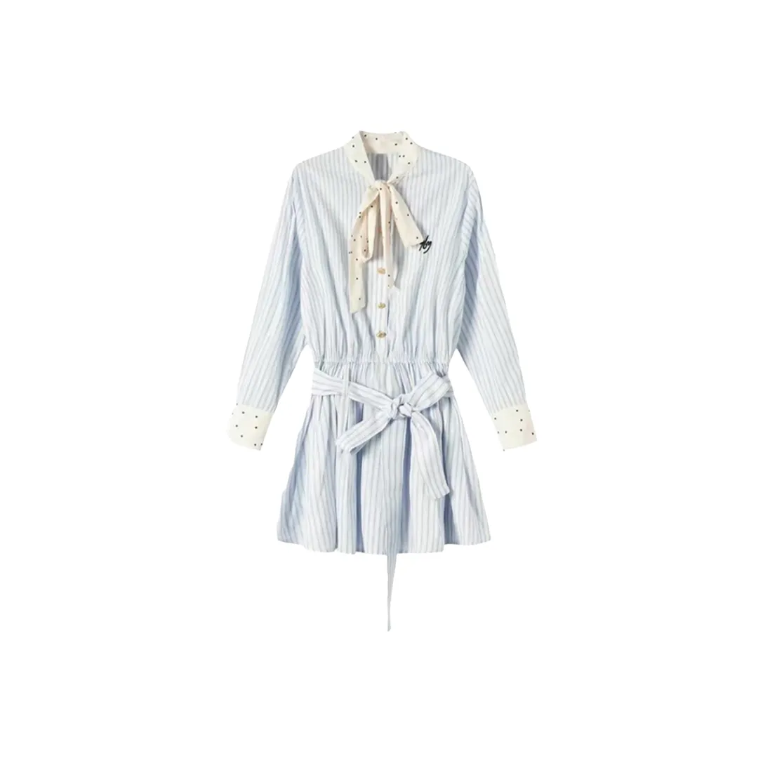 Incolore Long Sleeved Dresses Women's Light Blue