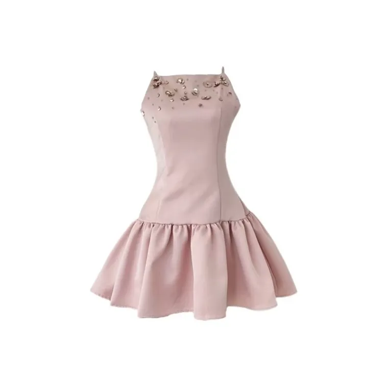 VKXOW Юбка Платье Женское Розовое с Блёстками