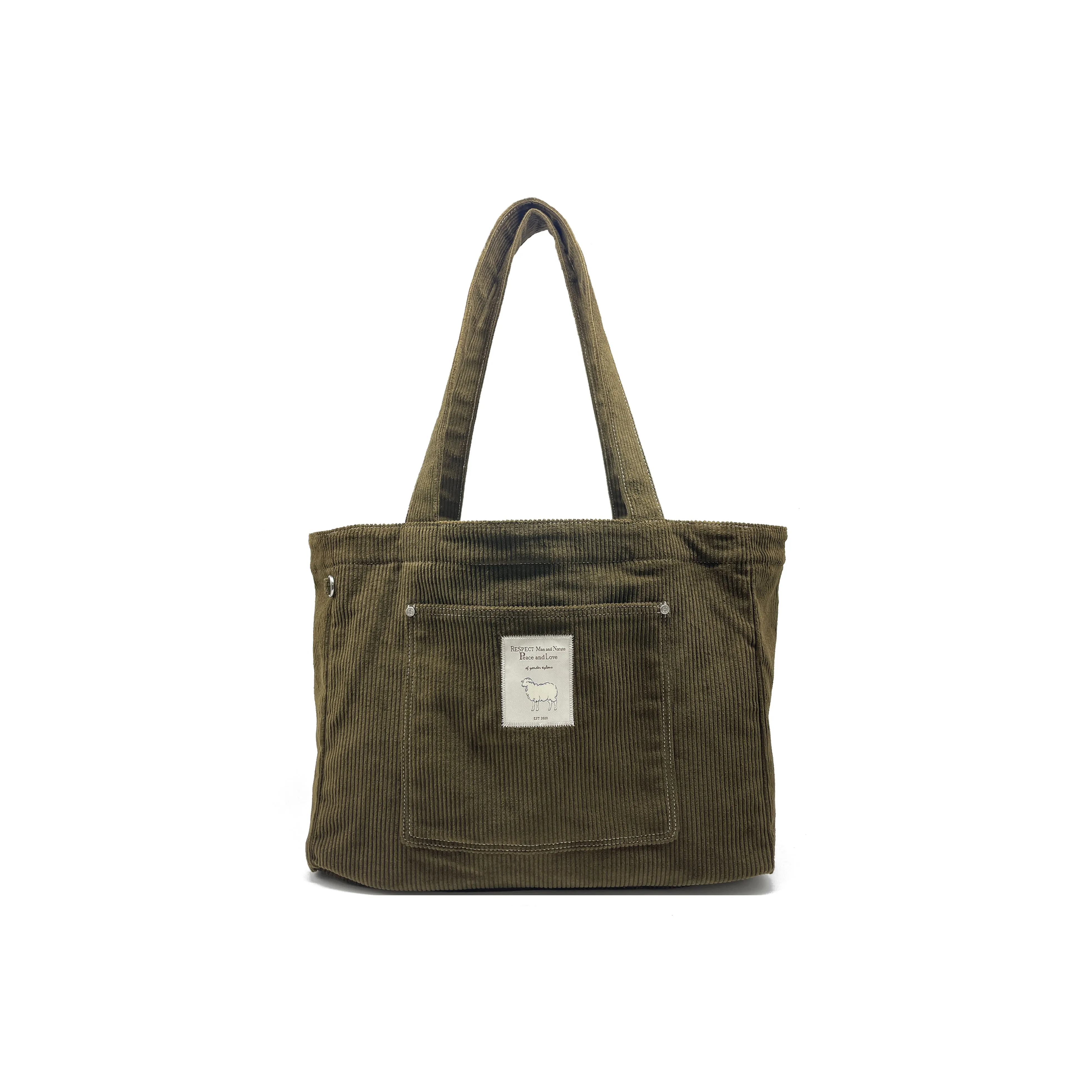 Yonder Xylona Вельветовая сумка-тоут сумка через плечо большая женская хаки кремовый белый