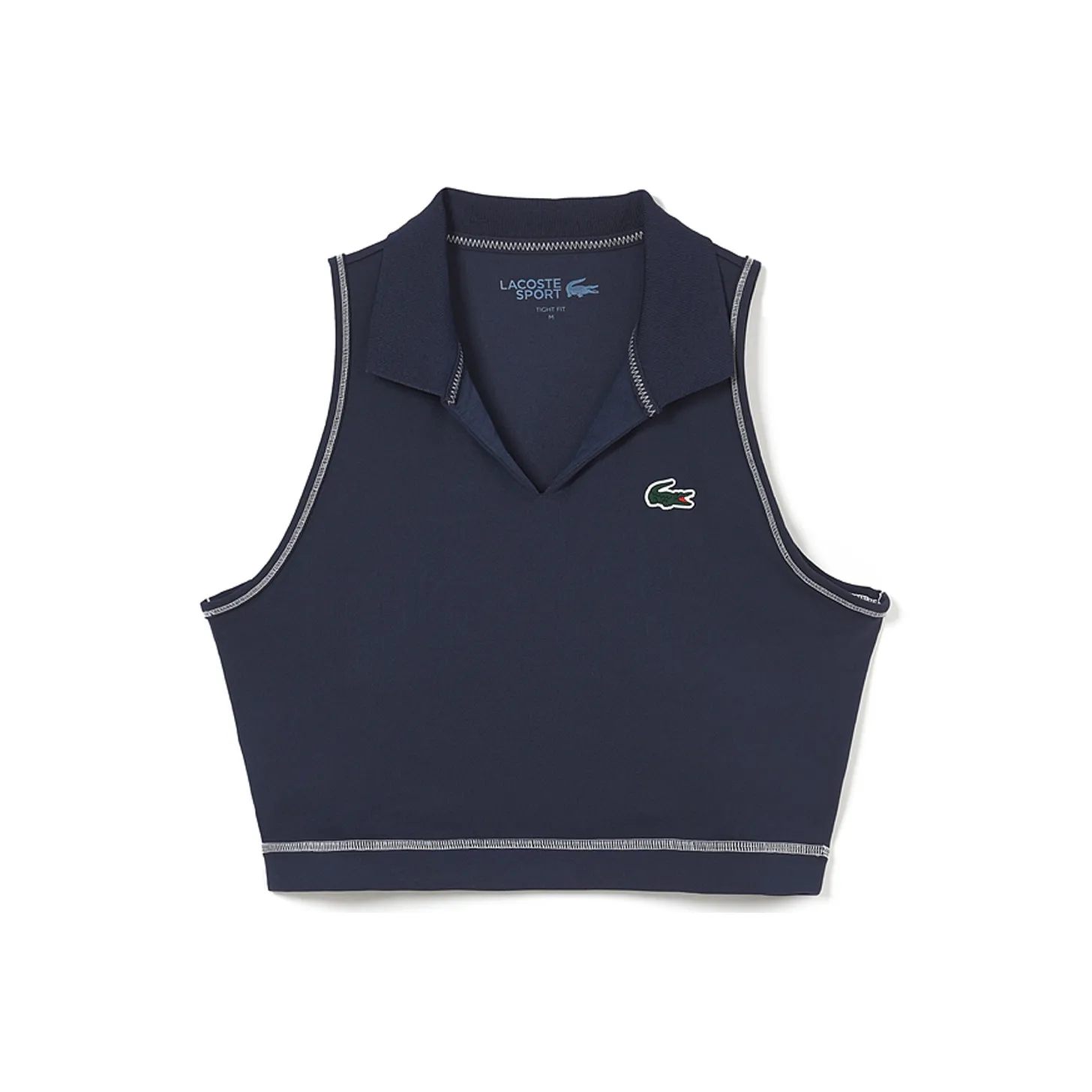 LACOSTE Cropped Performance Polo Top
