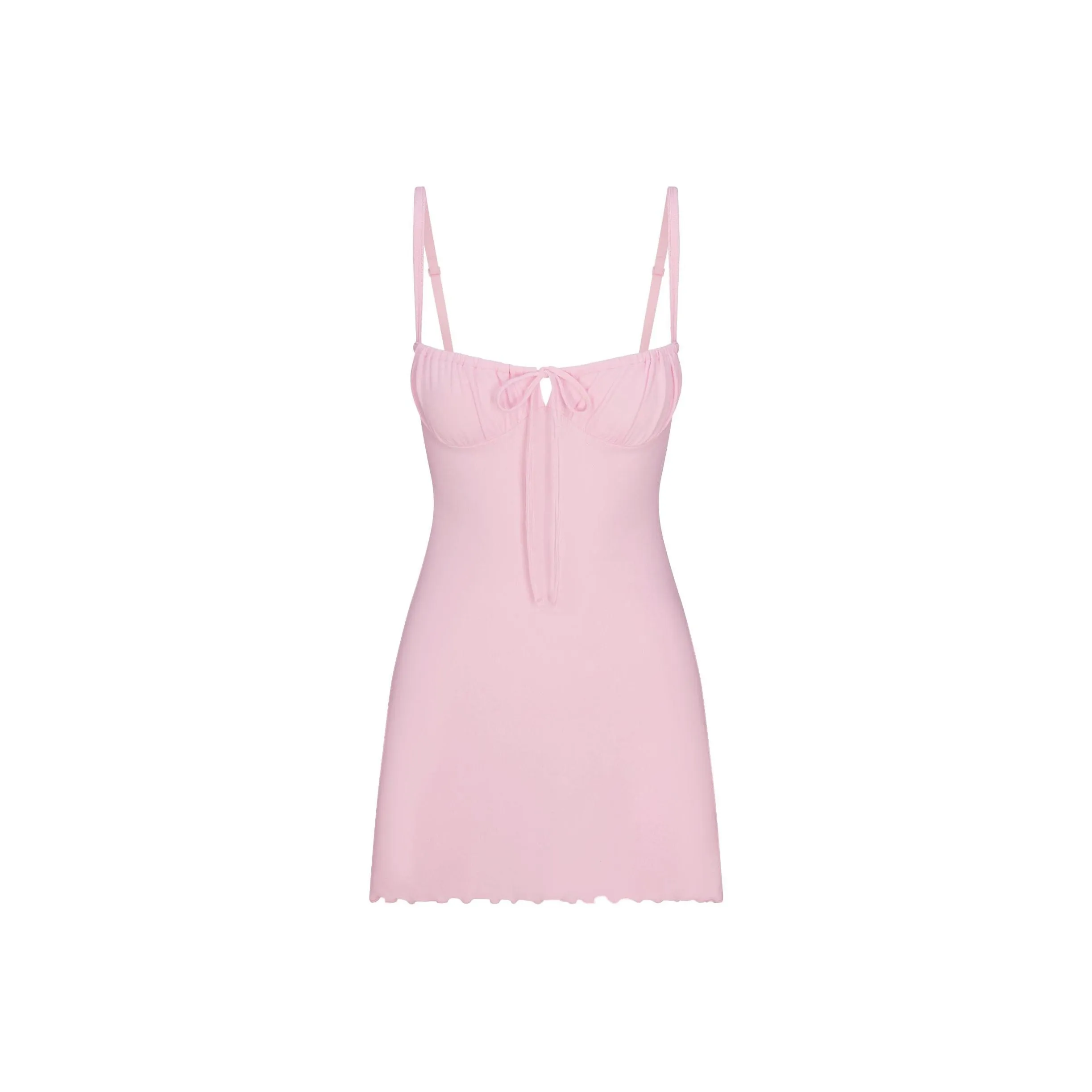 SKIMS Valentine's Day Collection SS25 LOGO POINTELLE MINI DRESS Slip Dresses Women's CHERRY BLOSSOM/Cherry Blossom Pink
