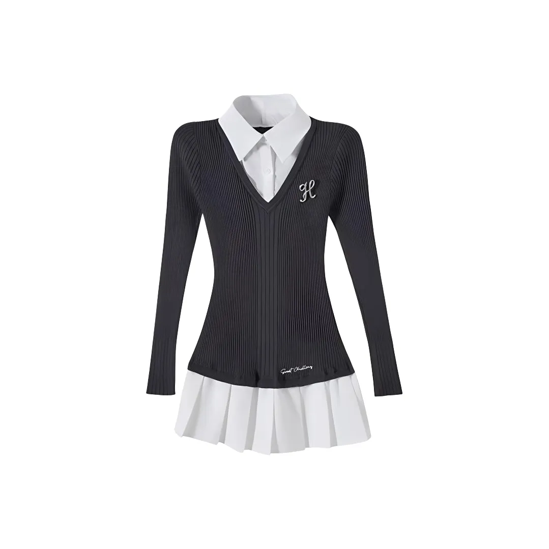 AFGGD Длинное платье с длинными рукавами женское серое