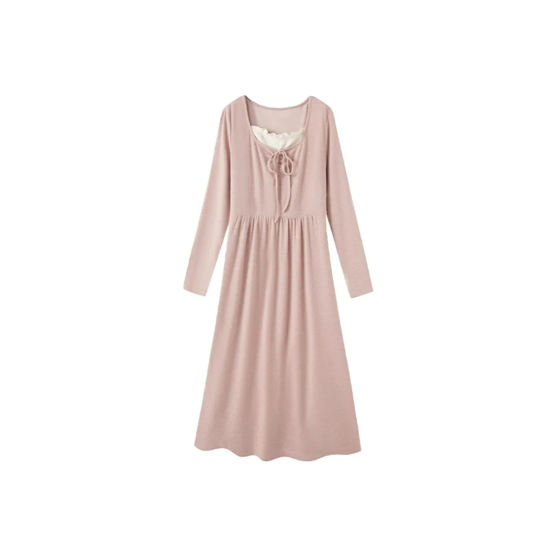 SHIRAN Длинное платье с длинными рукавами женское розовое