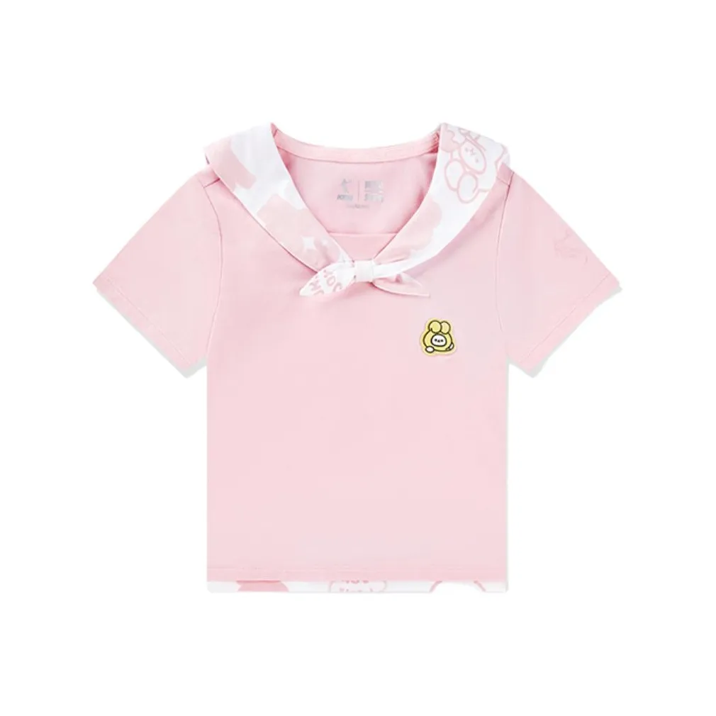 QIAODAN x FUKILAND T-рубашка детская SWEETIE розовая