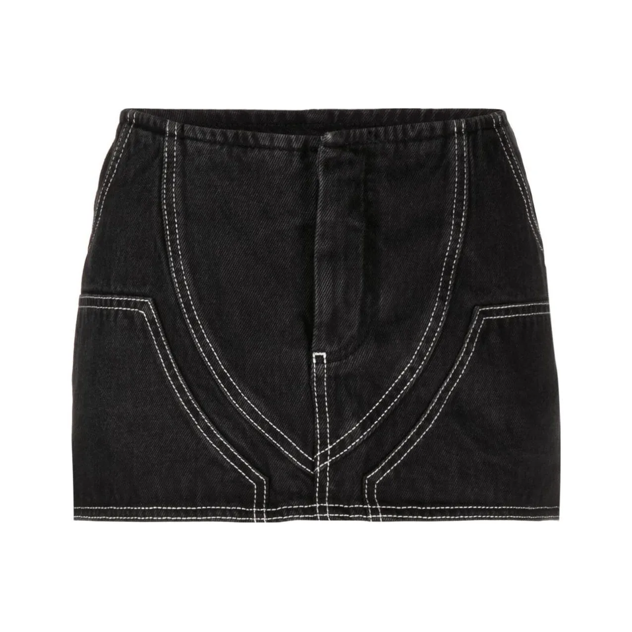 OFF-WHITE Contrasting Lines Mini Skirt