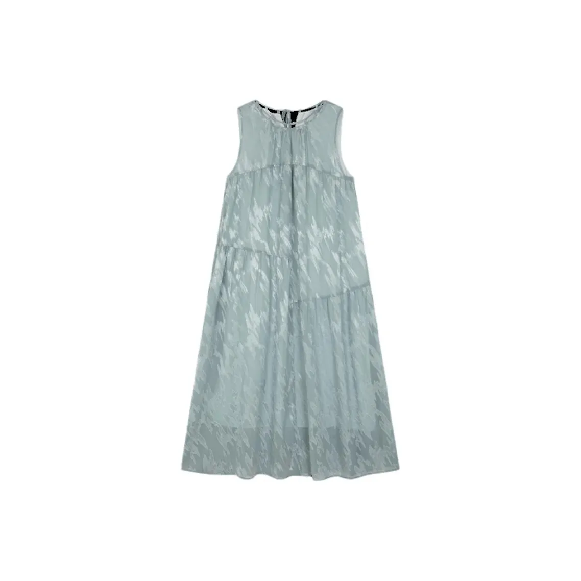 Mo Han Yi Mei Без рукавов Платье Женское Туманный синий