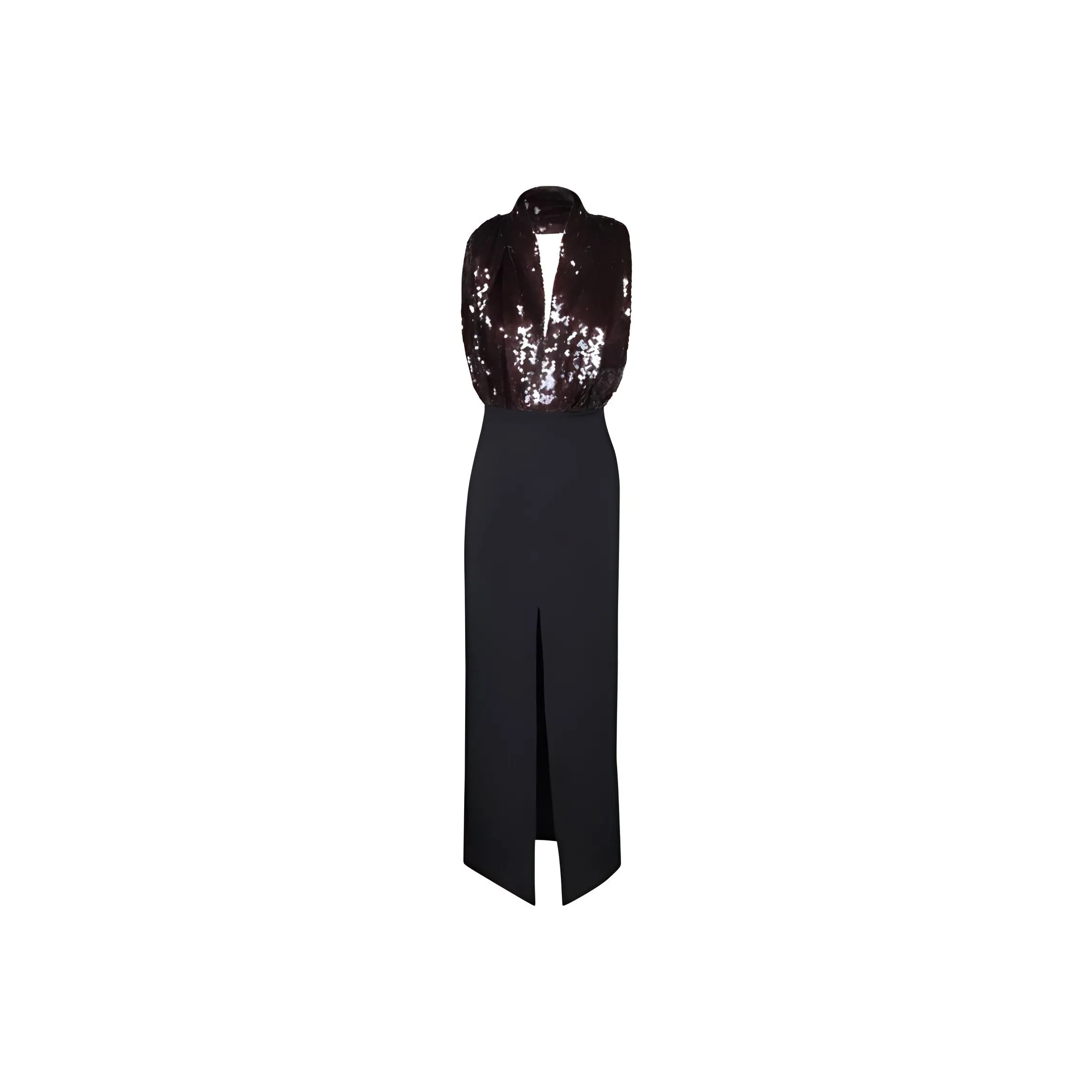16ARLINGTON Sequin embellished Halterneck Dress