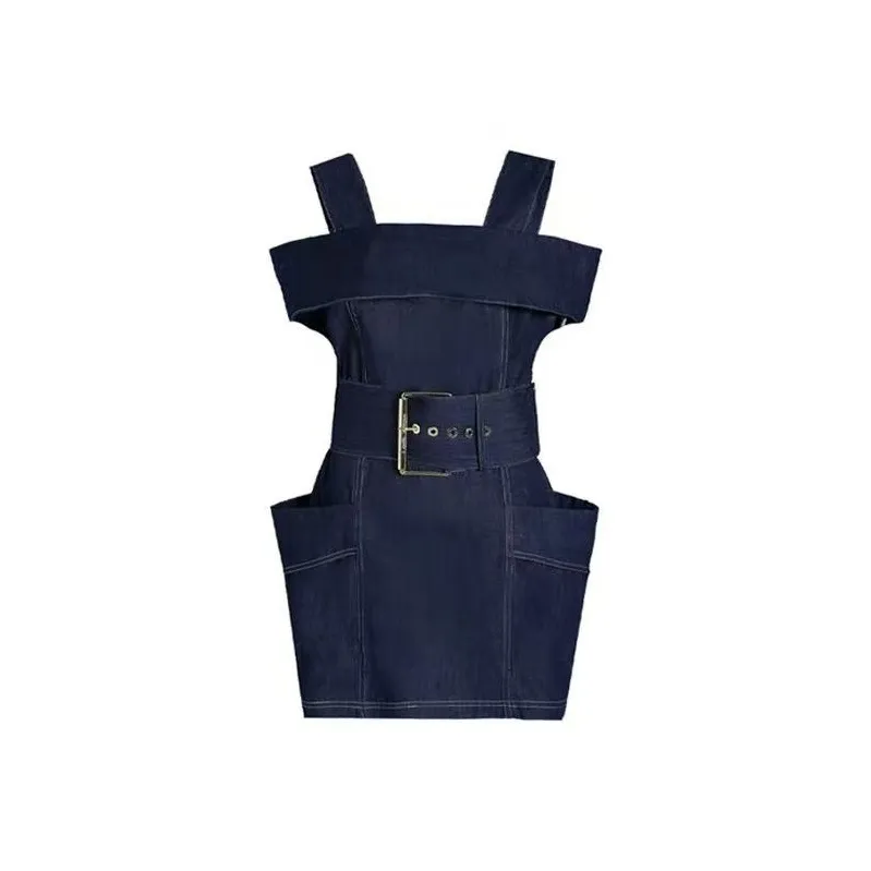 PLAY BUSH Slip Платье Женское Темно-синий