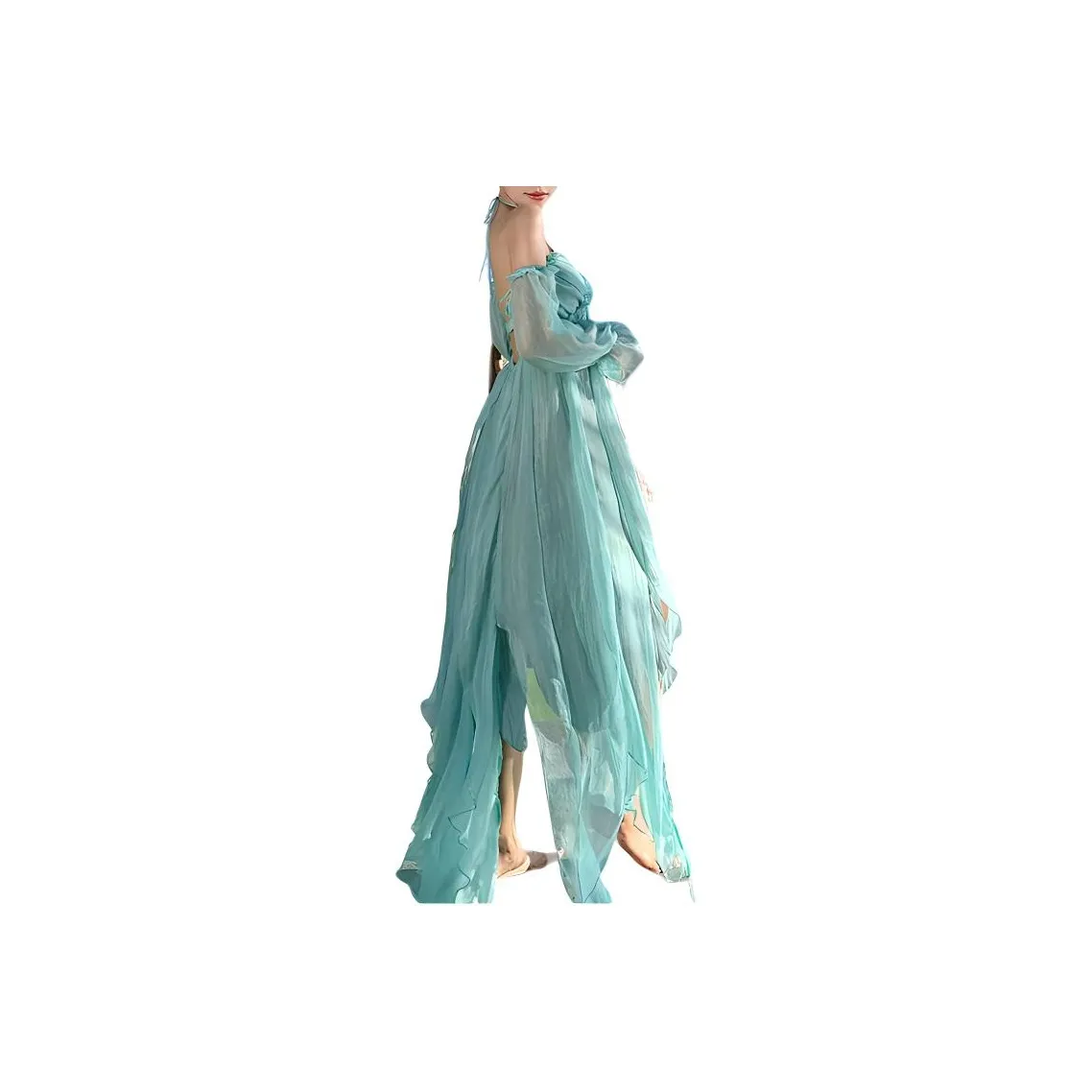 DOSOHEB Slip Dresses Women's Emerald