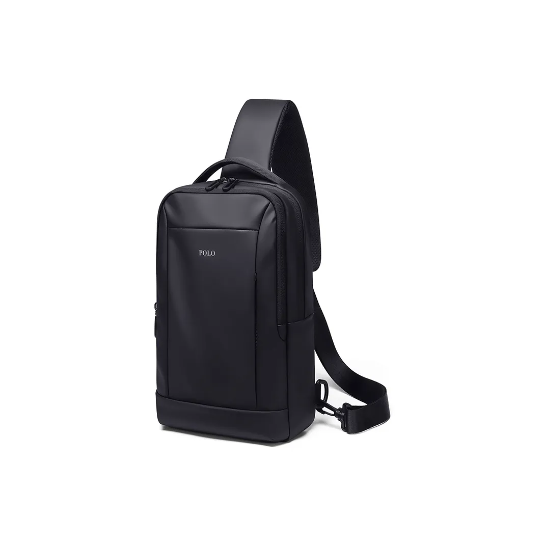 POLO Ткань Sling Сумка Мужская Черная Серая