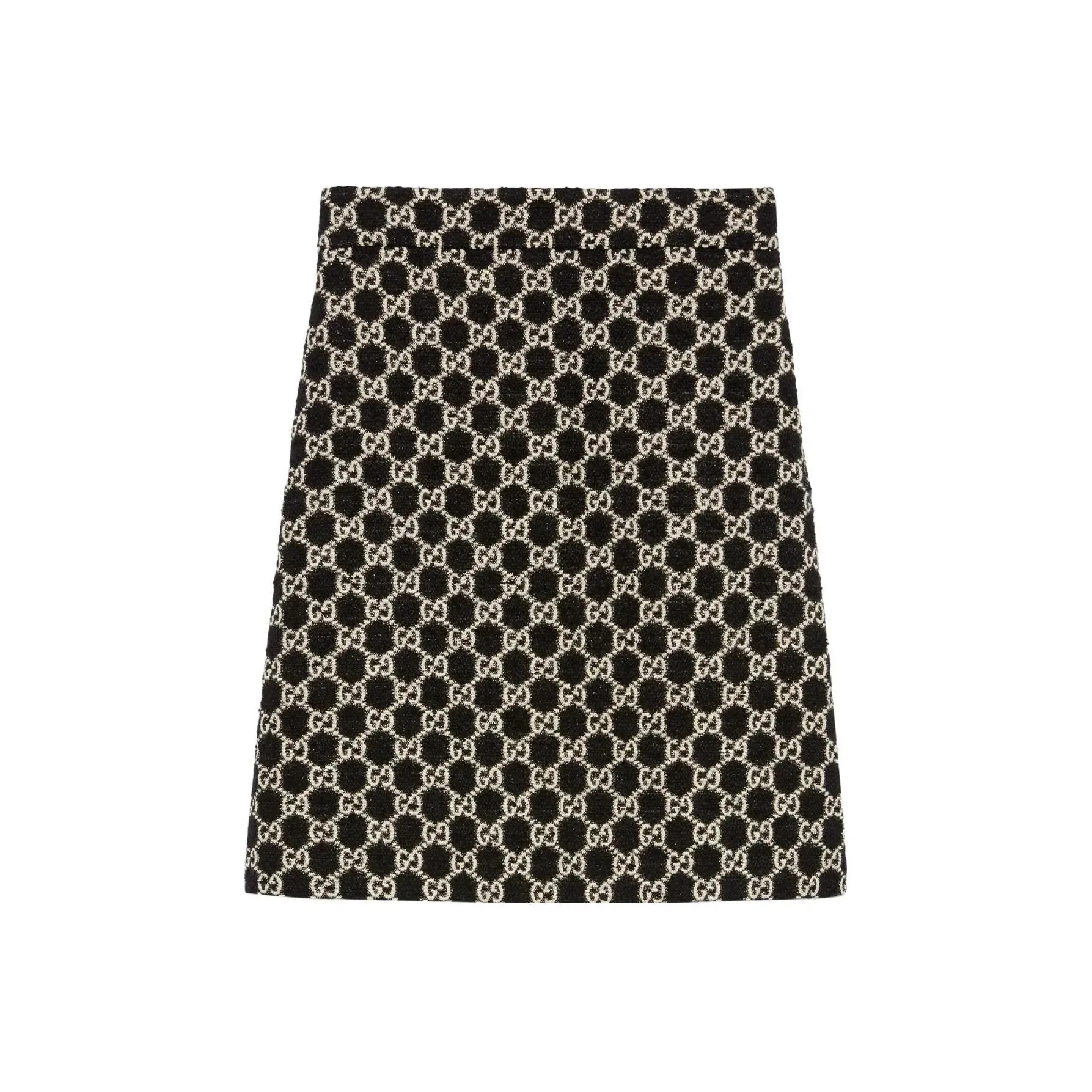 GUCCI Double G A line Tweed Skirt