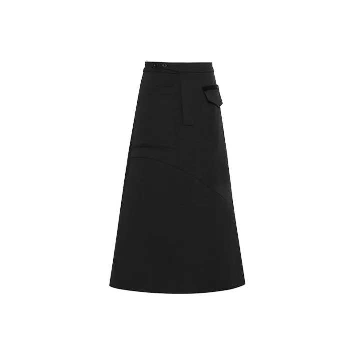 MEIYANG Черные Женские Повседневные Длинные Юбки