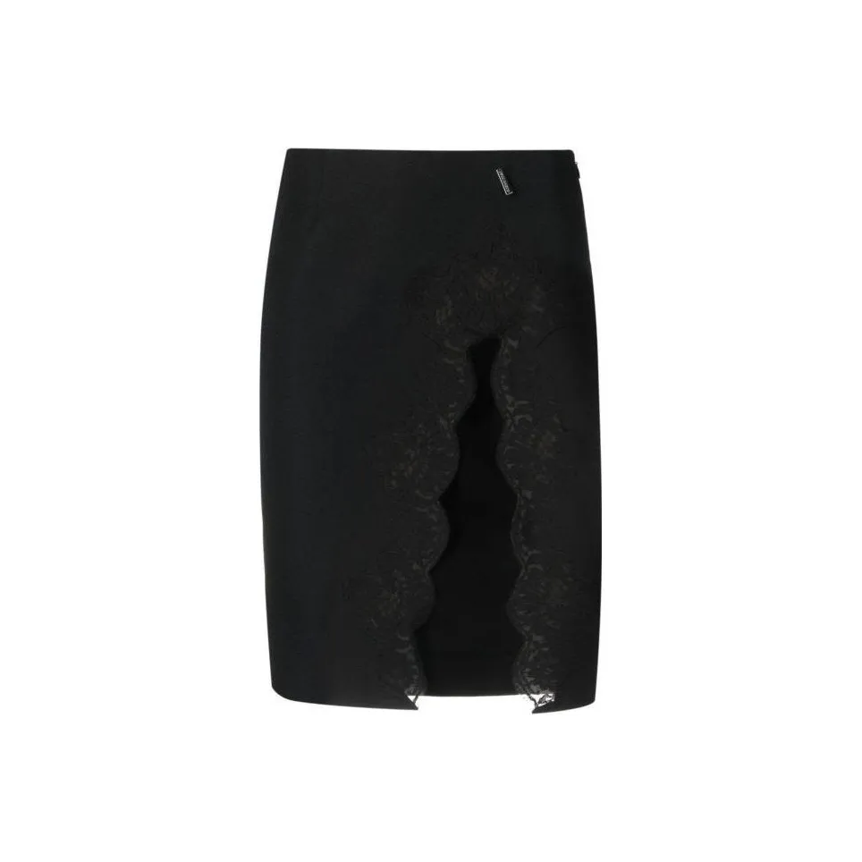 Dsquared2 Lace Detailed Front Slit Skirt