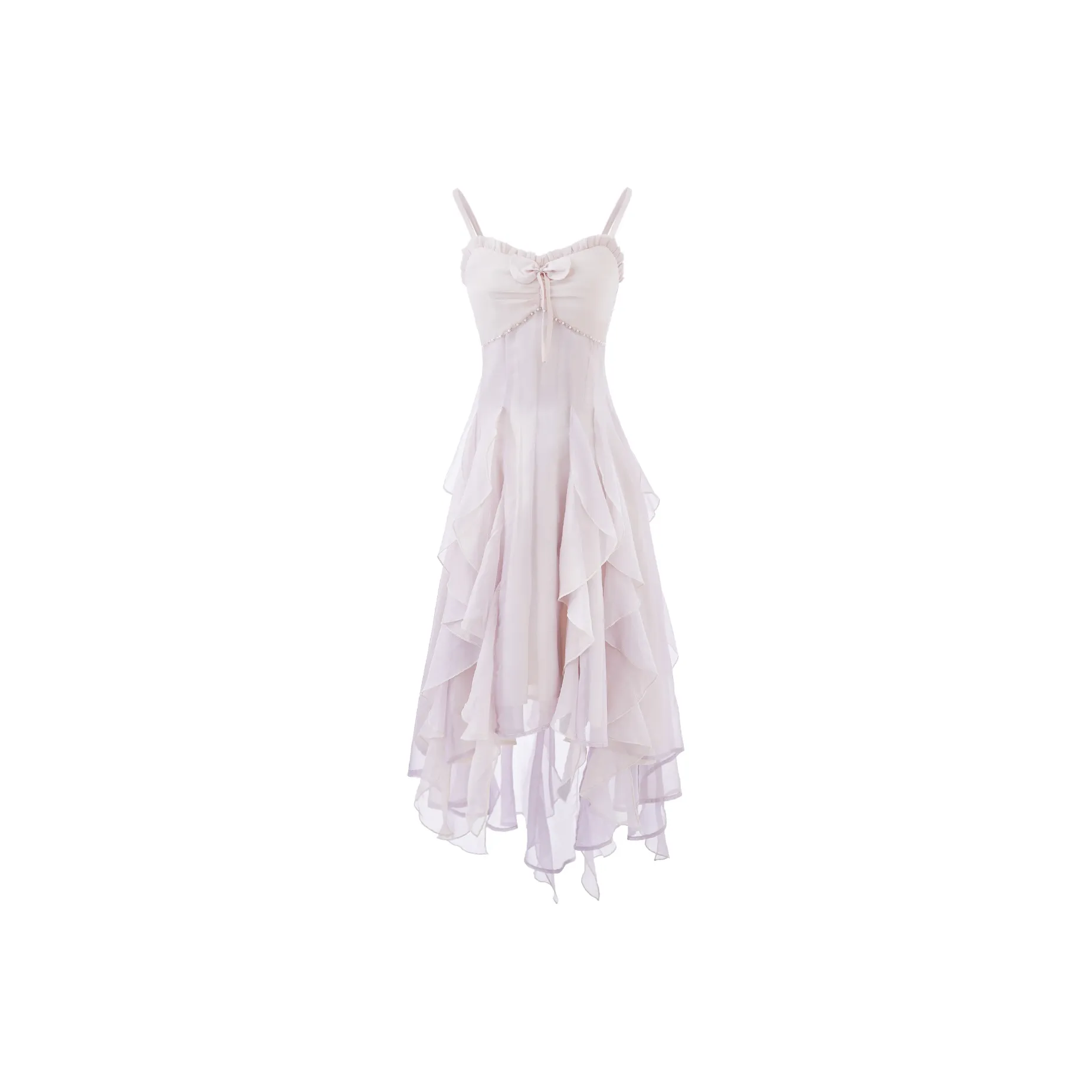 Blovelan Slip Dress Women's Chiffon Pink; Camisole Dress
