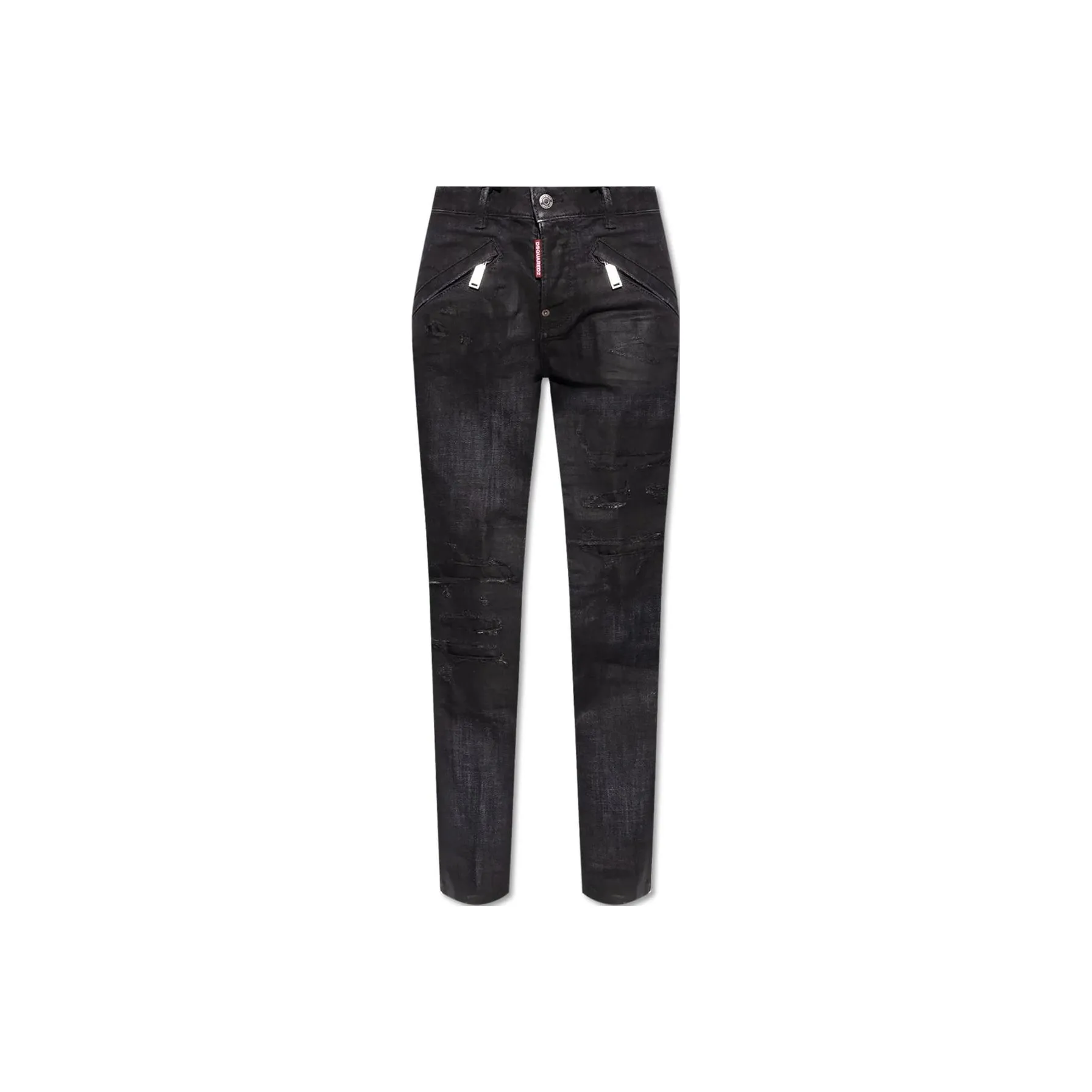 Dsquared2 High Waist Skinny Cut Embellished Jeans