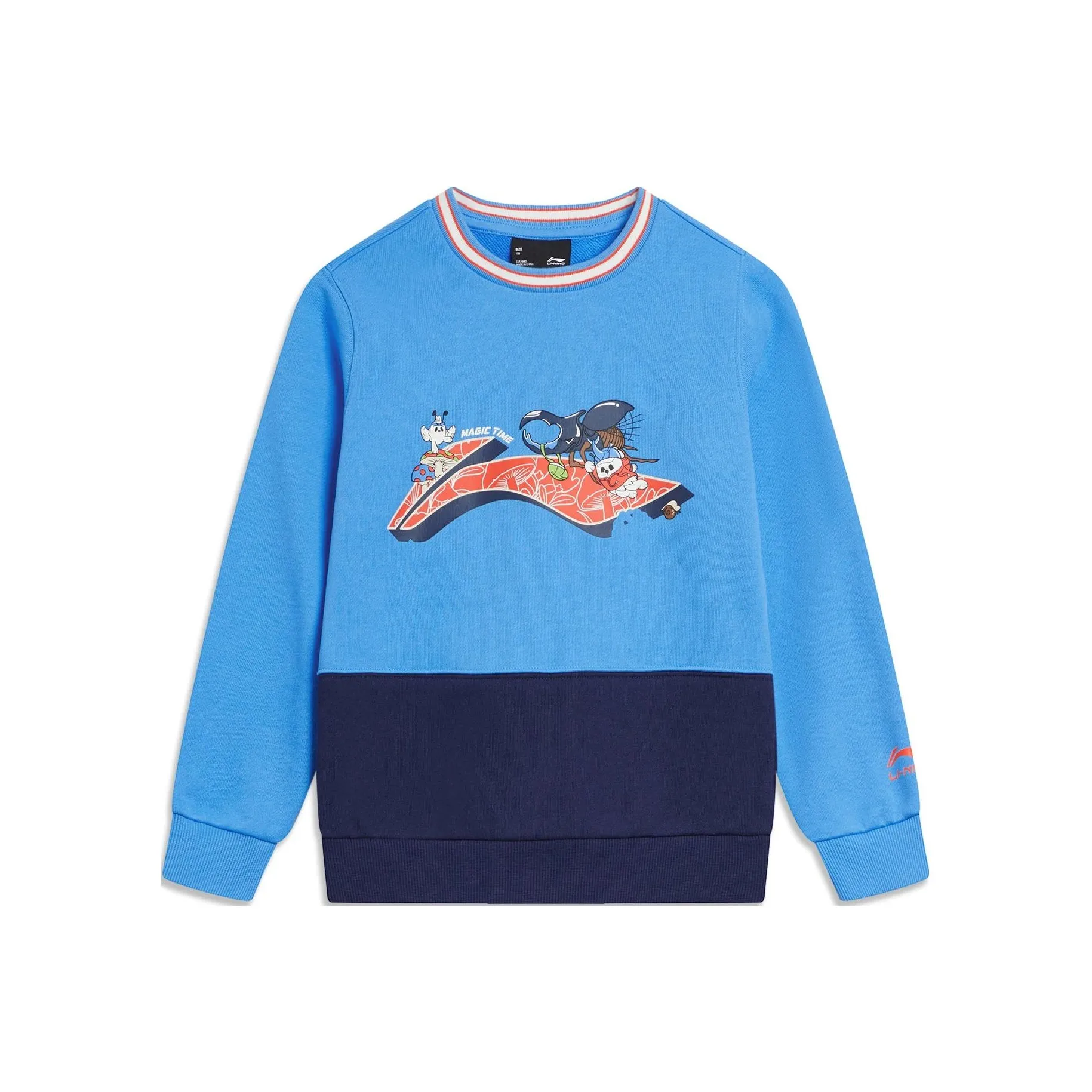 LINING YOUNG Толстовка Sports Life Collection Светлый Кобальтовый Синий Темный Корабельный Синий Детский