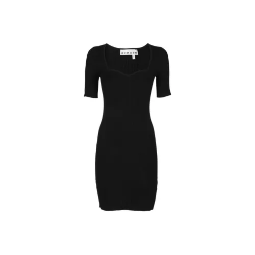 REMAIN BIRGER CHRISTENSE Black Женские Короткие Платья с Рукавами