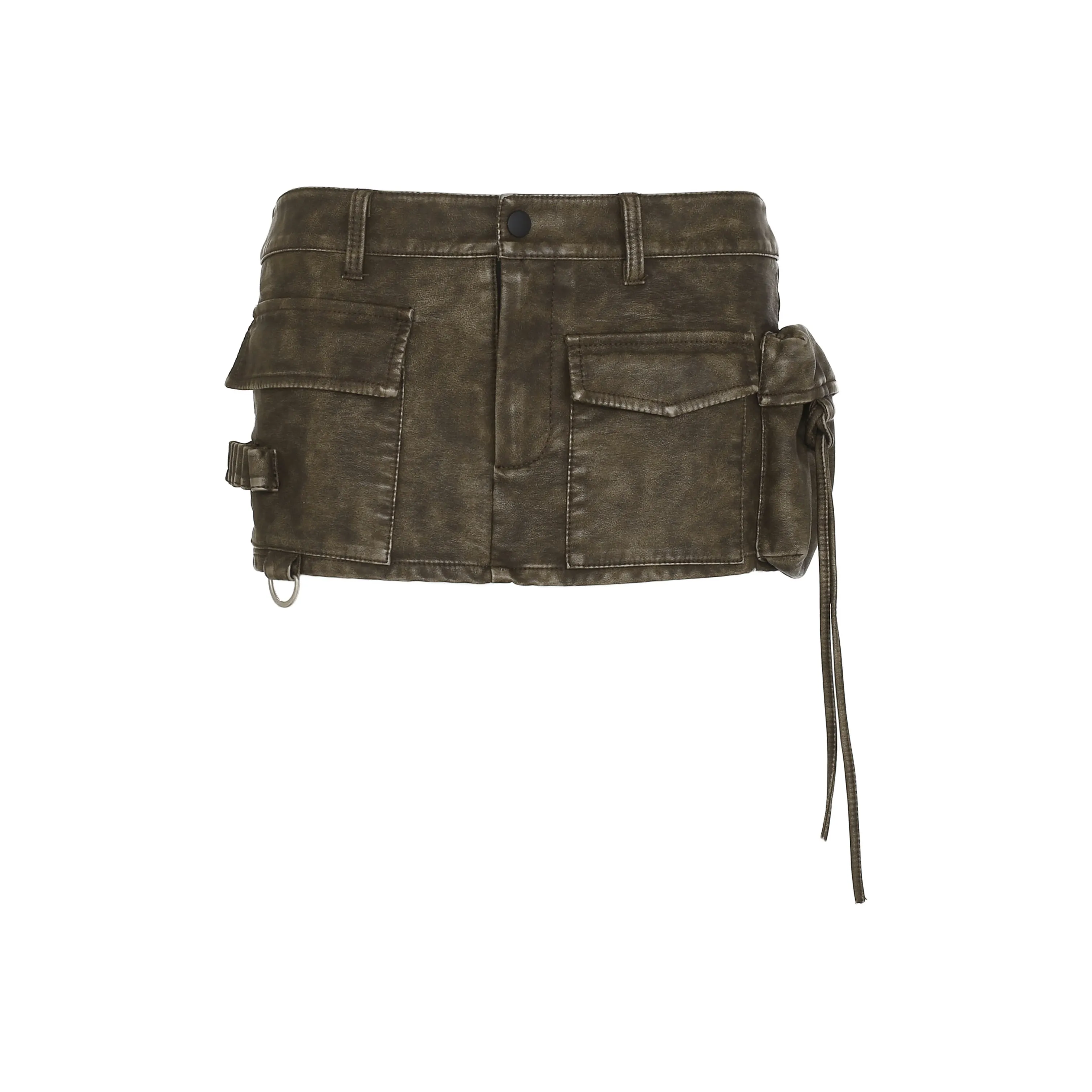 Ann Andelman Темно-кофейные Женские Повседневные Короткие Юбки