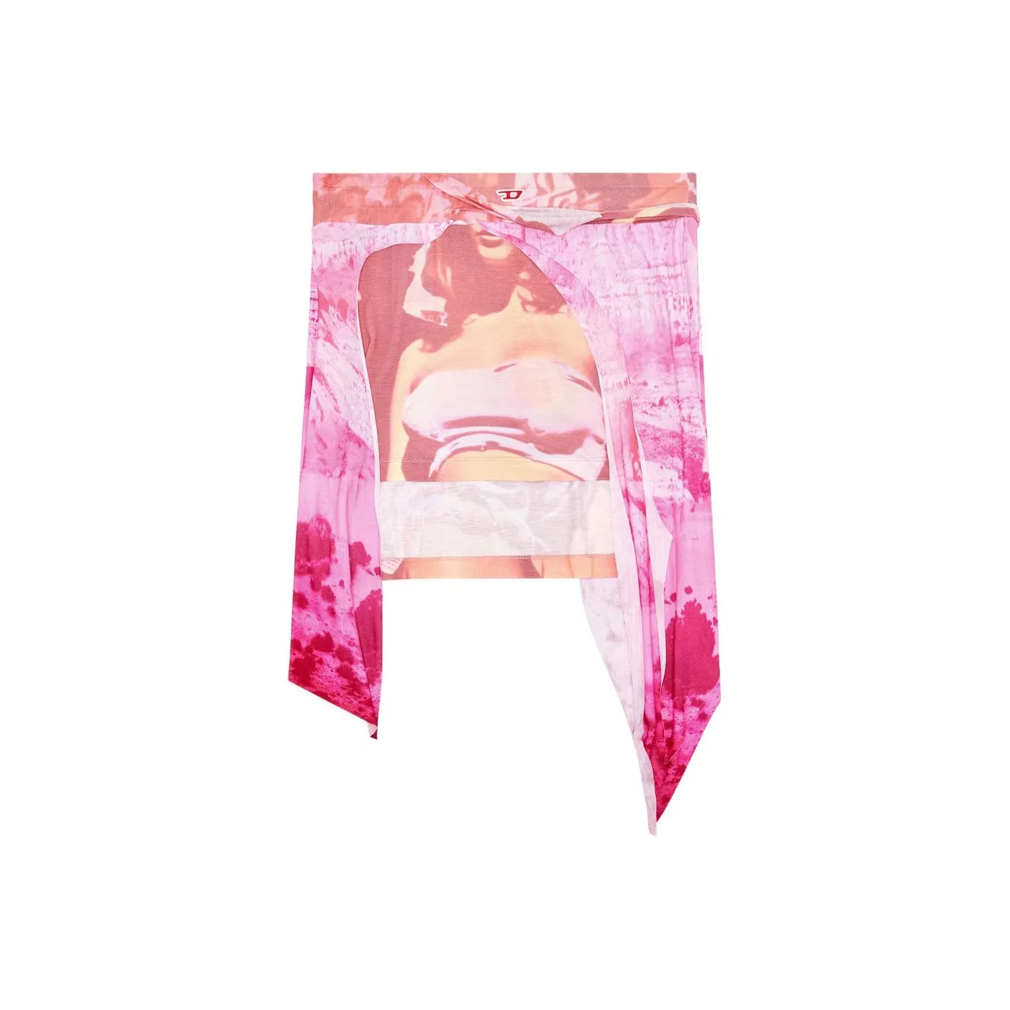 DIESEL FW24 Повседневные короткие юбки Женские Розовый Белый