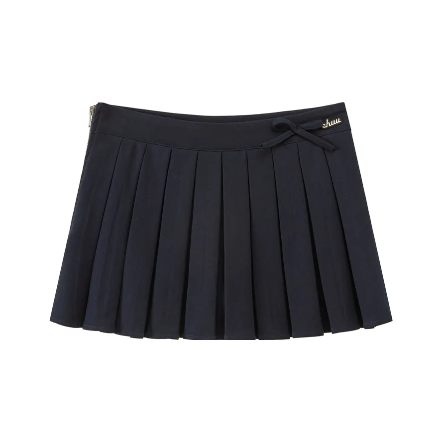 CHUU 2024 Осенний Новый Приход Короткие Юбки Женские Темно-Синий