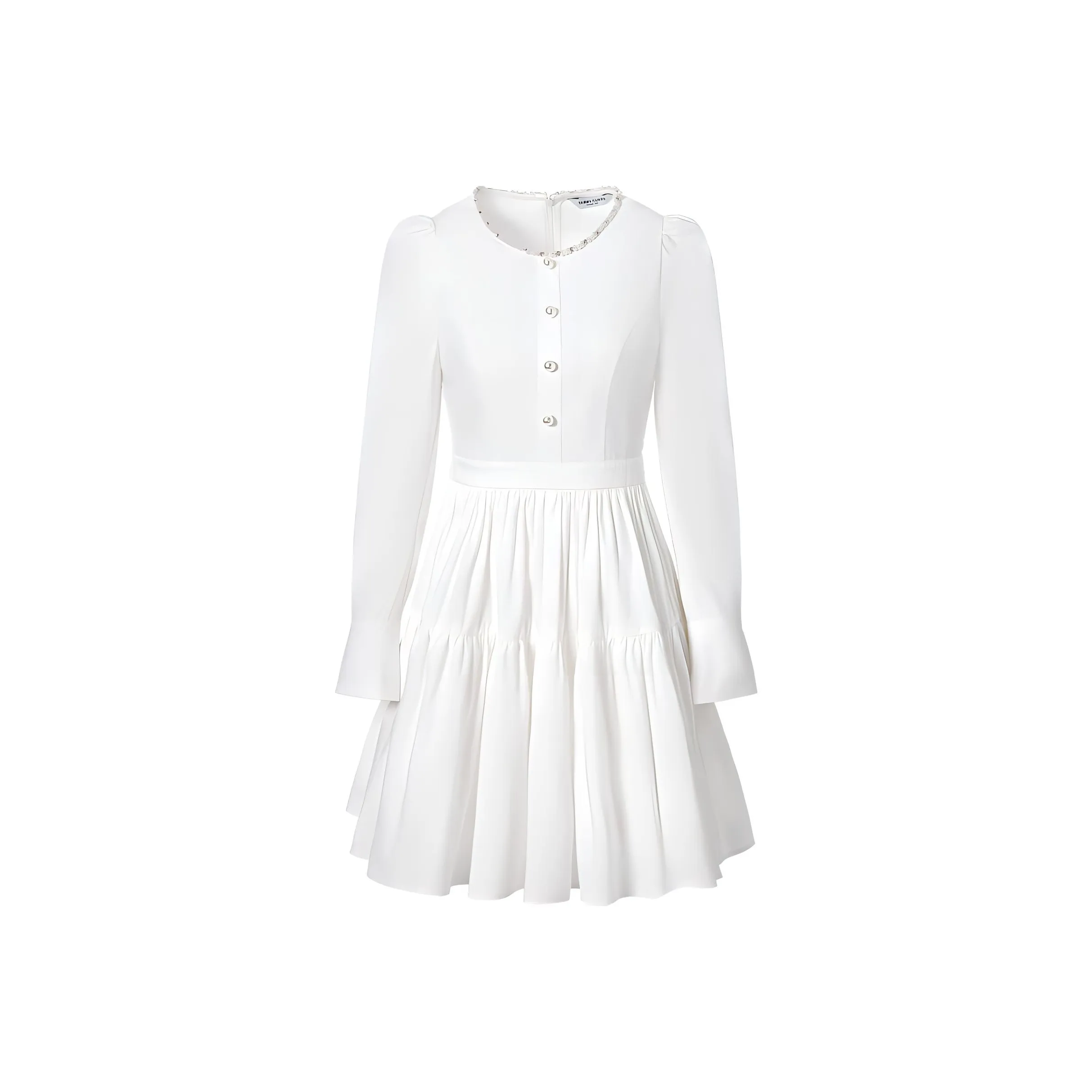 TAMMY TANGS Длинное платье с длинными рукавами цвет белый