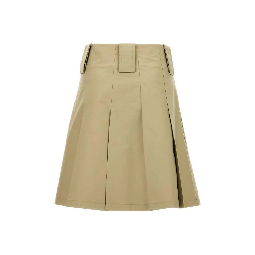 Burberry Pleat detail A line Midi Skirt