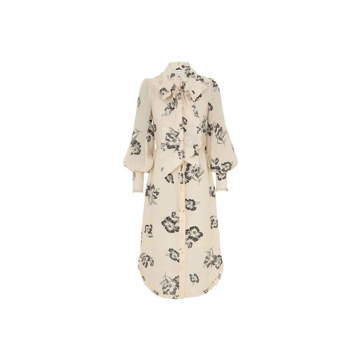 Zimmermann SS25 Long Sleeved Dress Women's Cream