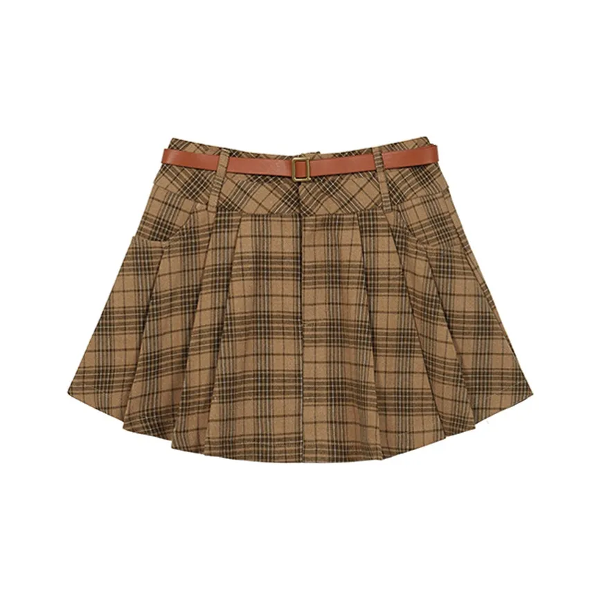 ETSE Повседневные короткие юбки женские в клетку