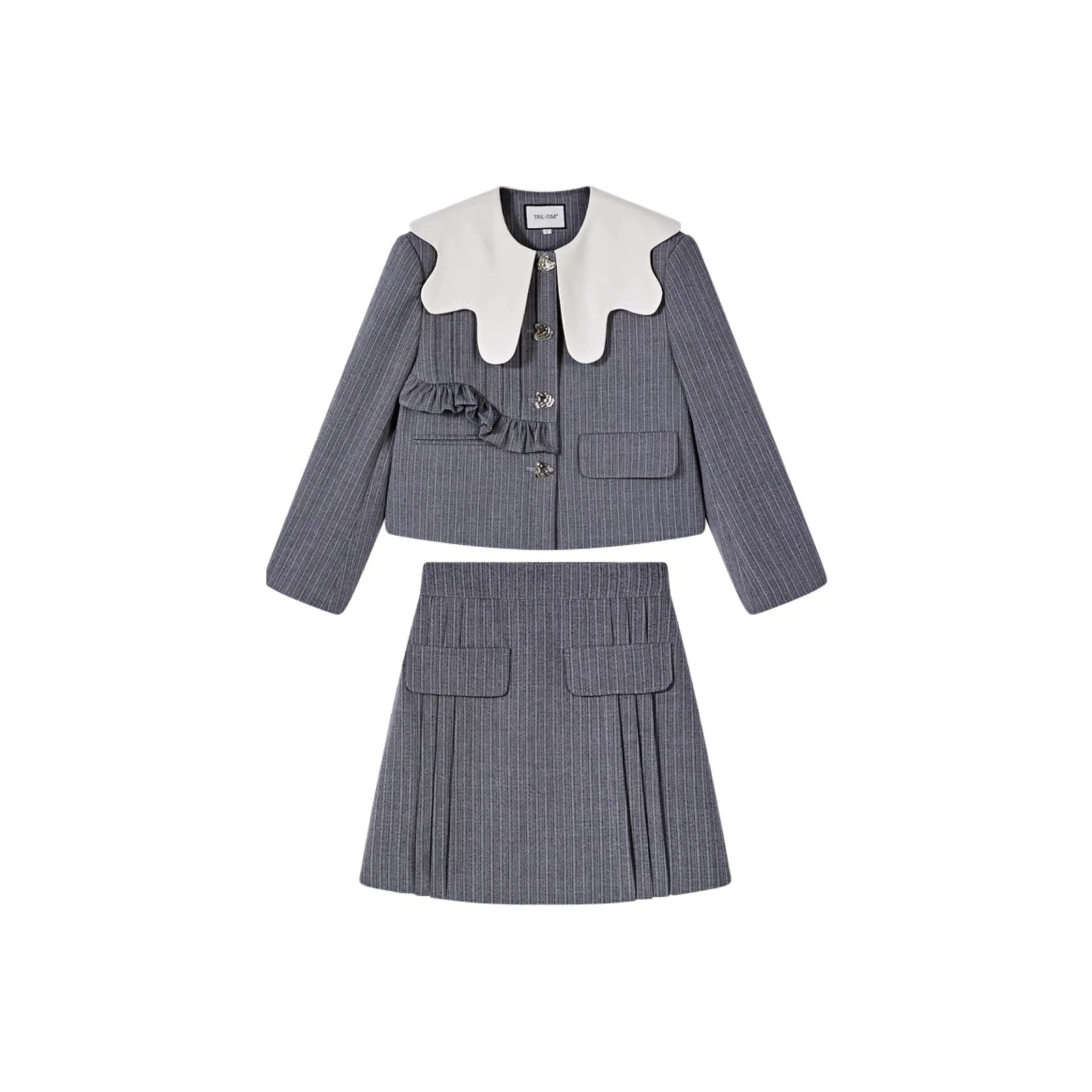 LCEVHZ'S Skirt Set Women's Gray