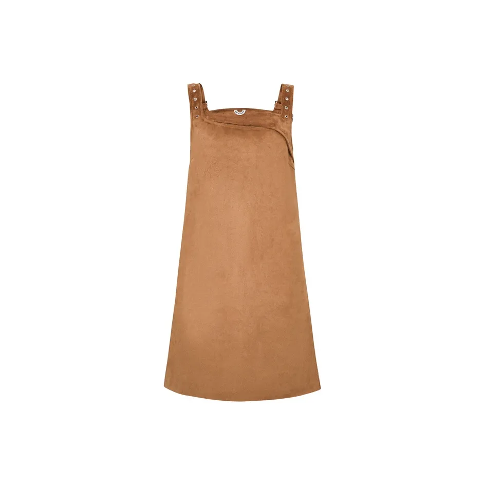 Lost In Echo Без рукавов Платье Женское Коричневое