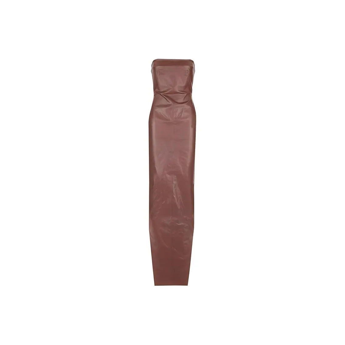 RICK OWENS Square Neck Denim Maxi Gown