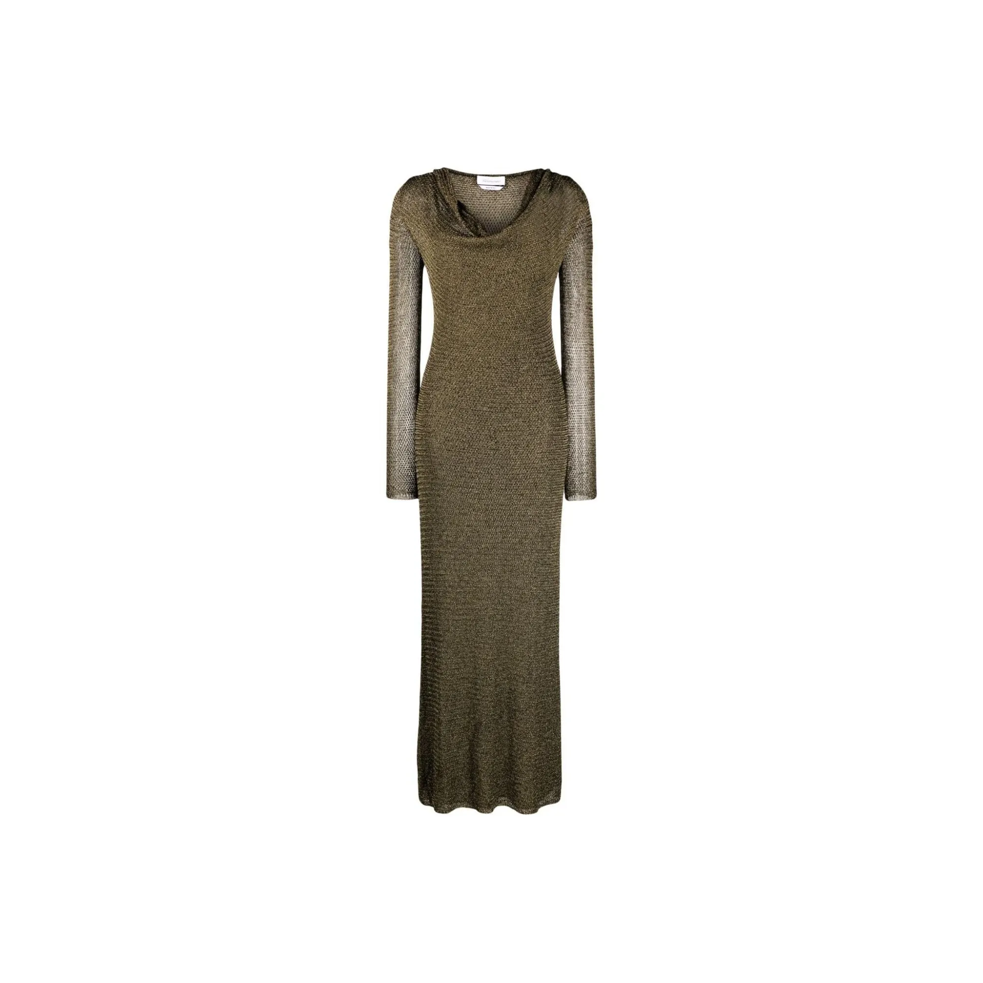 Blumarine Draped Long-Sleeve Dress