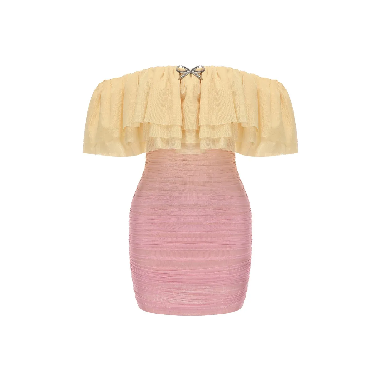 NANA JACQUELINE Без рукавов Платье Женское Желтый Розовый Градиент