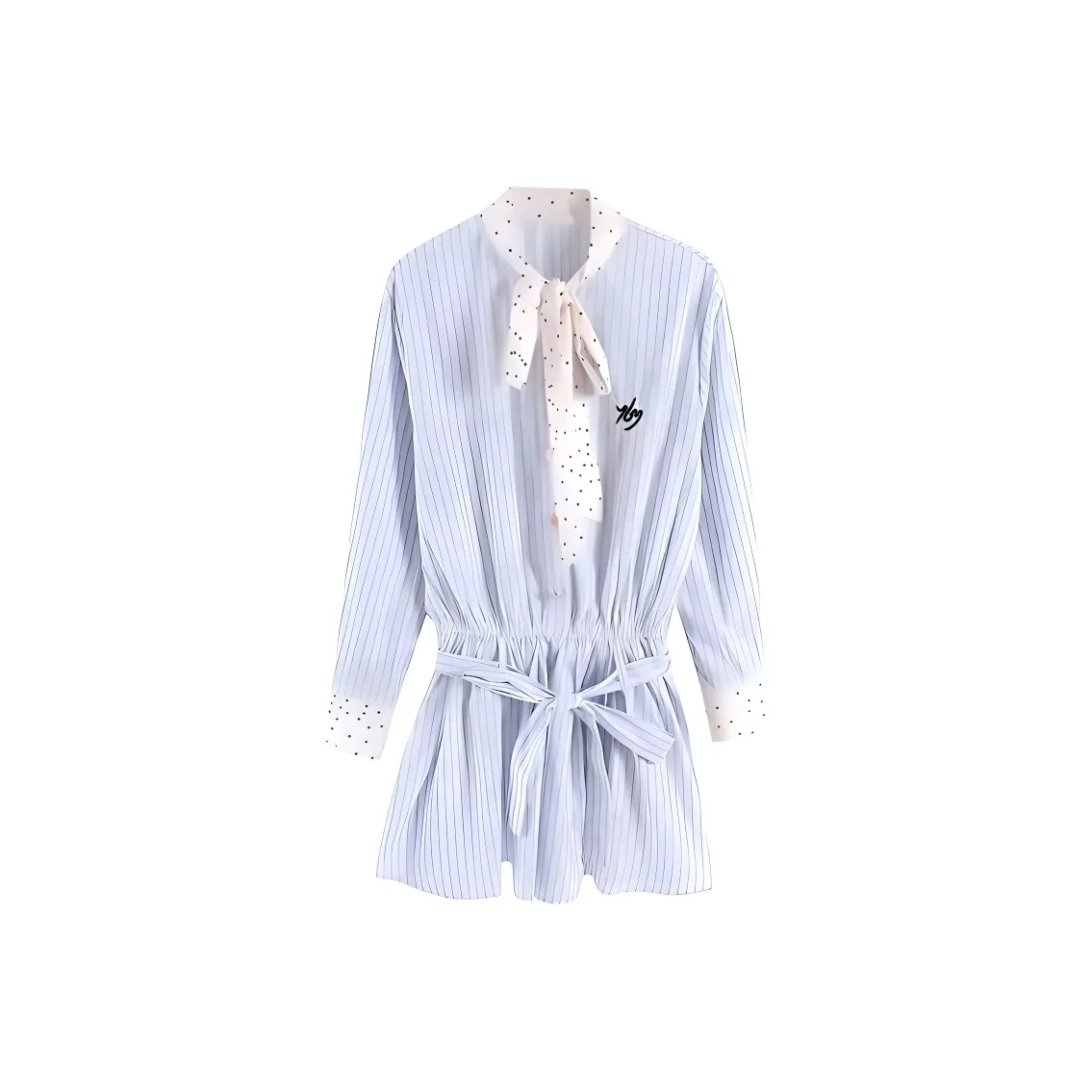 XIAOJUCHUANLI Длинное платье с длинным рукавом женское рубашка-платье с поясом