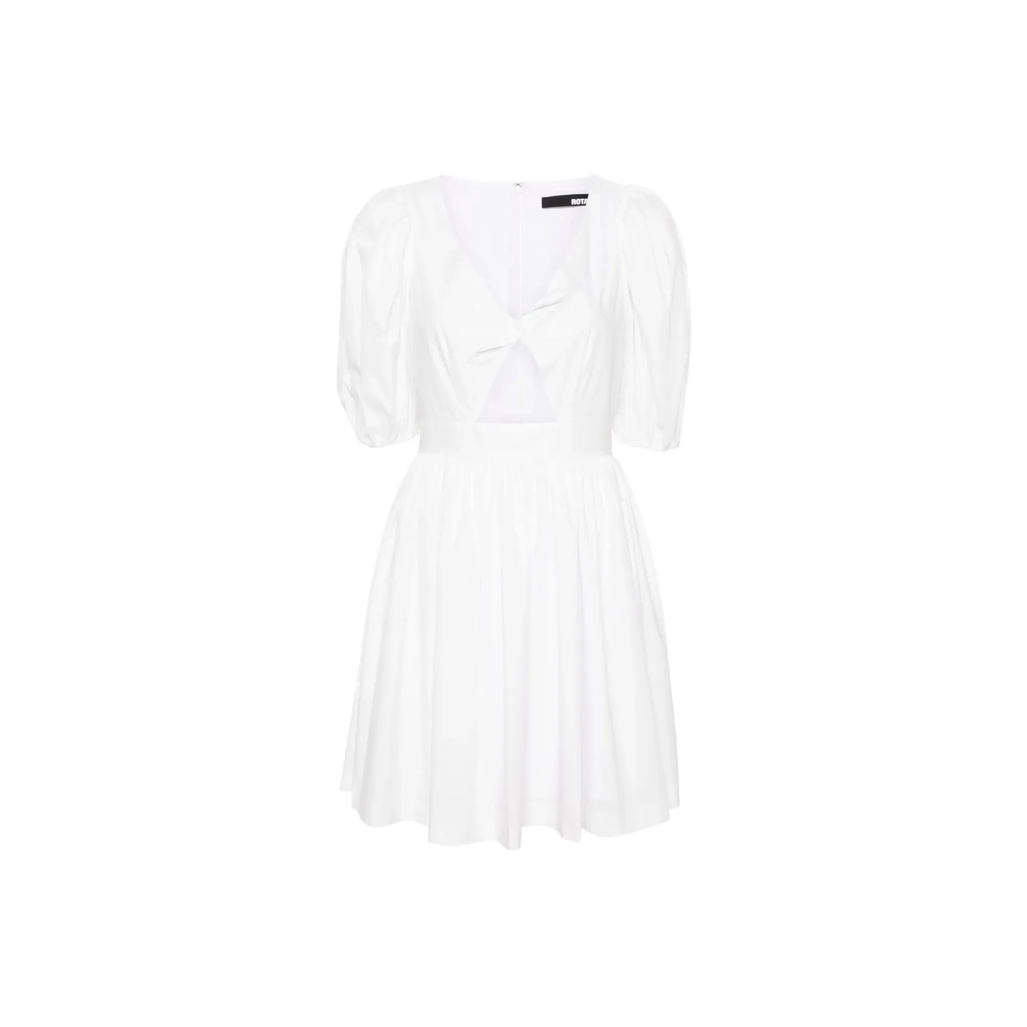 Rotate Ruched Puff-Sleeved Mini Dress