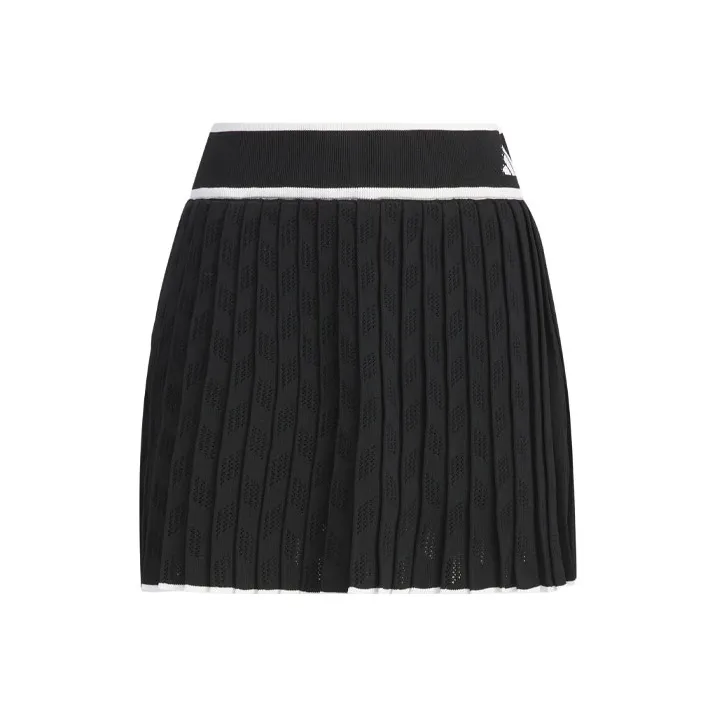 Adidas Primeknit Pleated Skirt Casual Short Skirts Women's Black