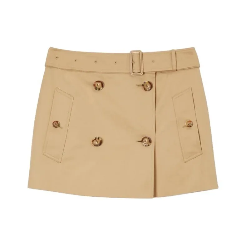 Burberry SS23 Повседневные короткие юбки Женские Хаки