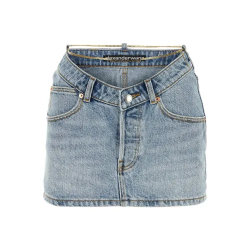 alexander wang Синие Женские Джинсовые Короткие Юбки