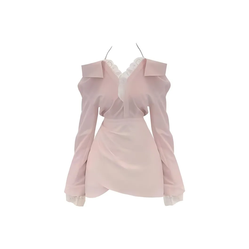 JOSR Long Sleeved Dresses Women's Pink