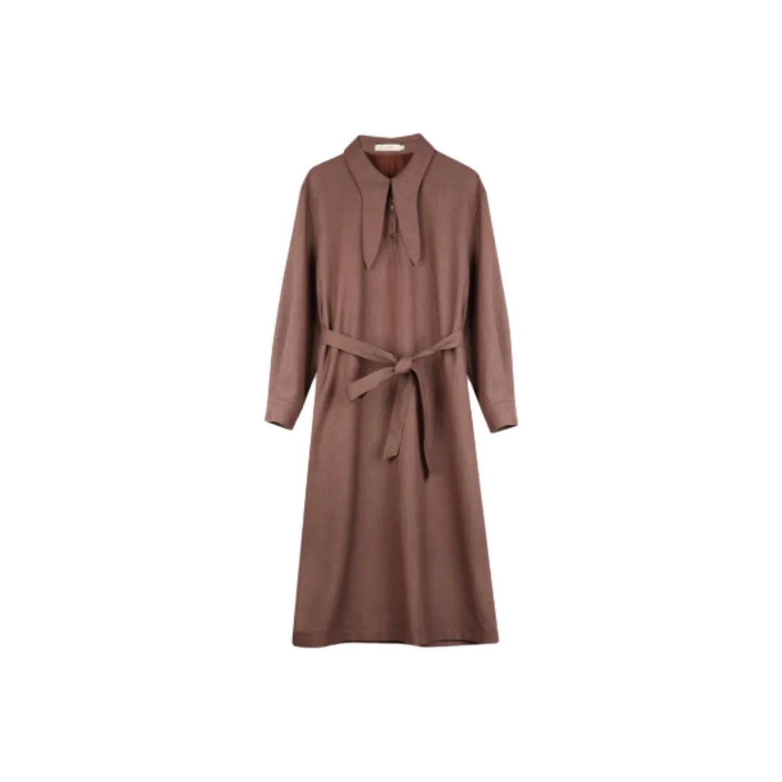 SOLIGHTER Long Sleeved Dress Women's Russet