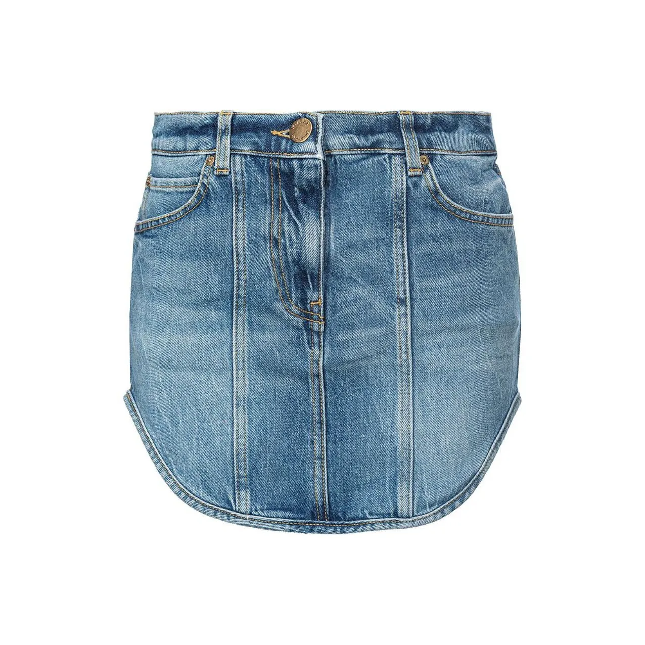 PINKO SS24 Джинсовые короткие юбки Женские Синий