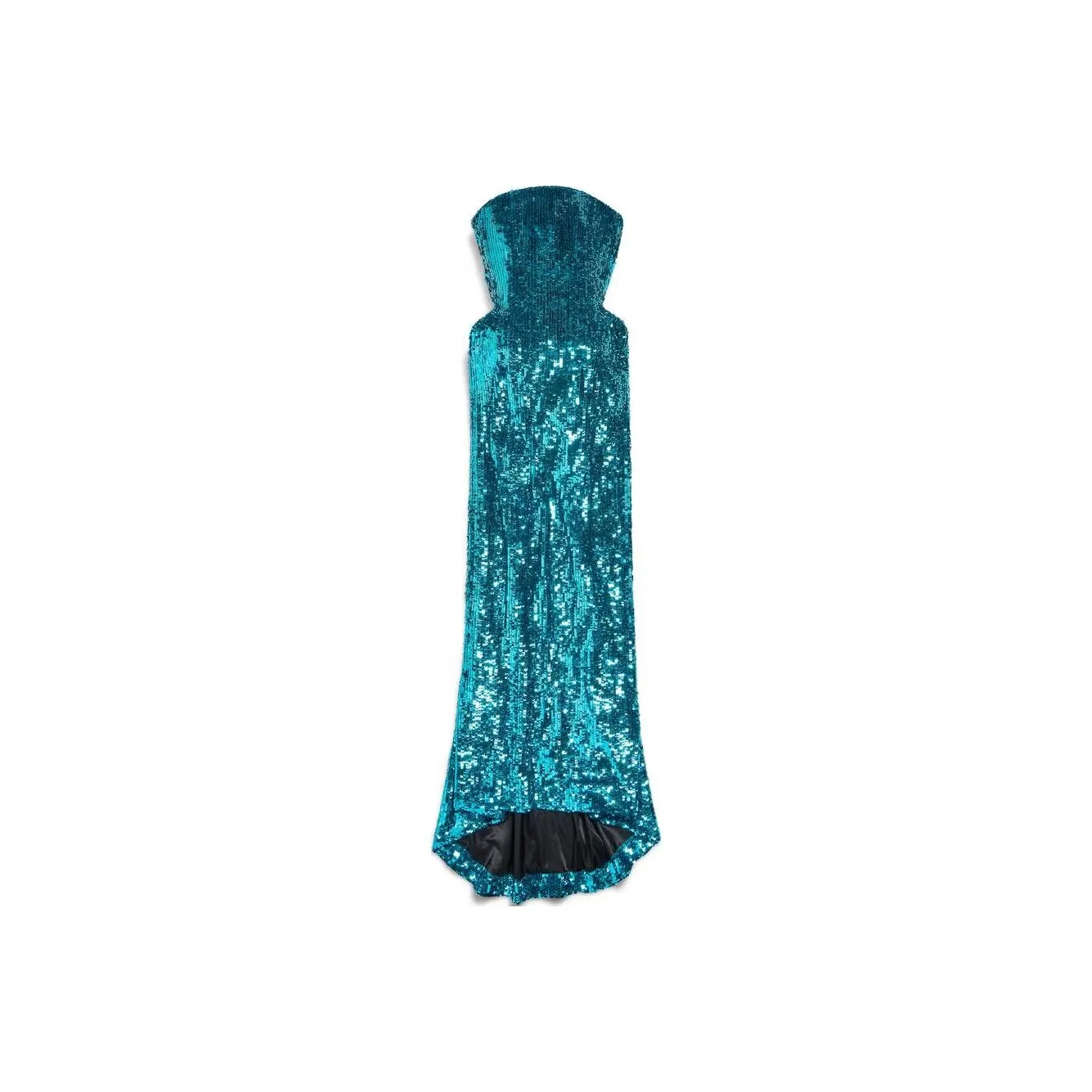 Balenciaga Bustier Gown In Turquoise Sleeveless Dress Regular Fit Women's Blue