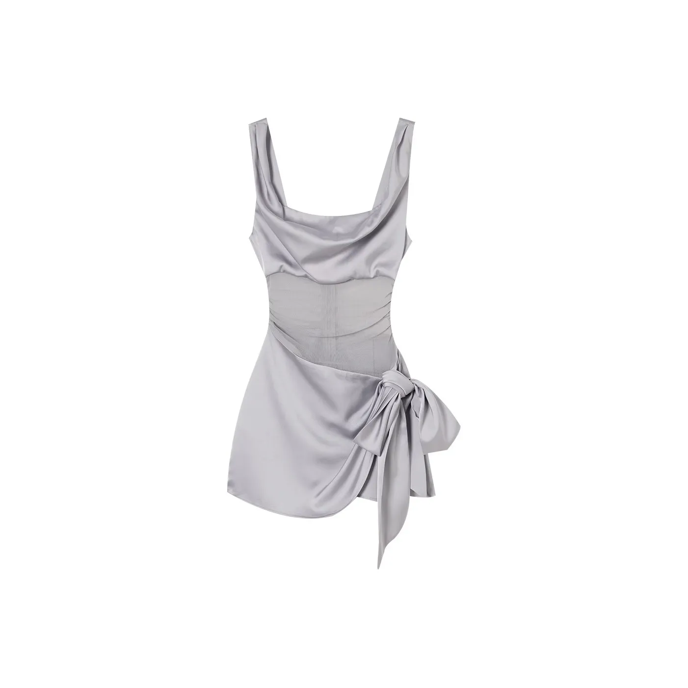 XIAOJUCHUANLI Slip Платье Женское Серебристое