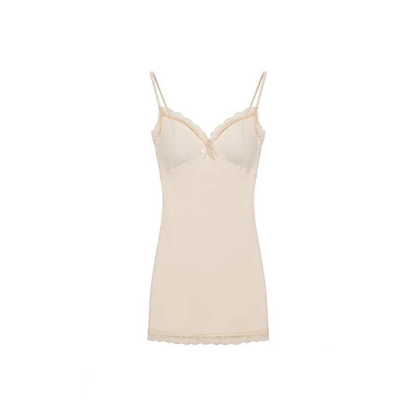 ABBY GODDESS Slip Dress Women's Apricot