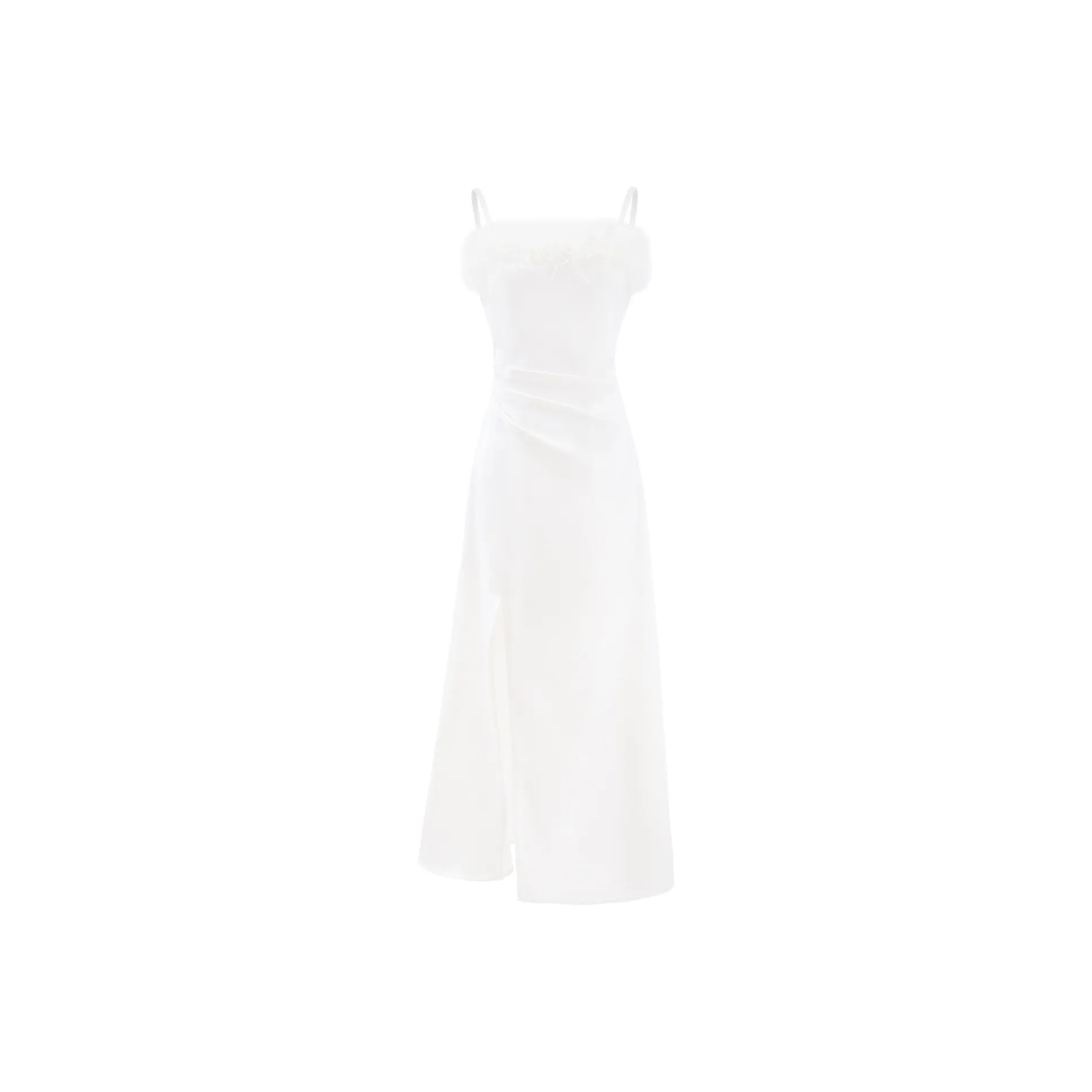 Blovelan Slip Dress Women's Light Gold White