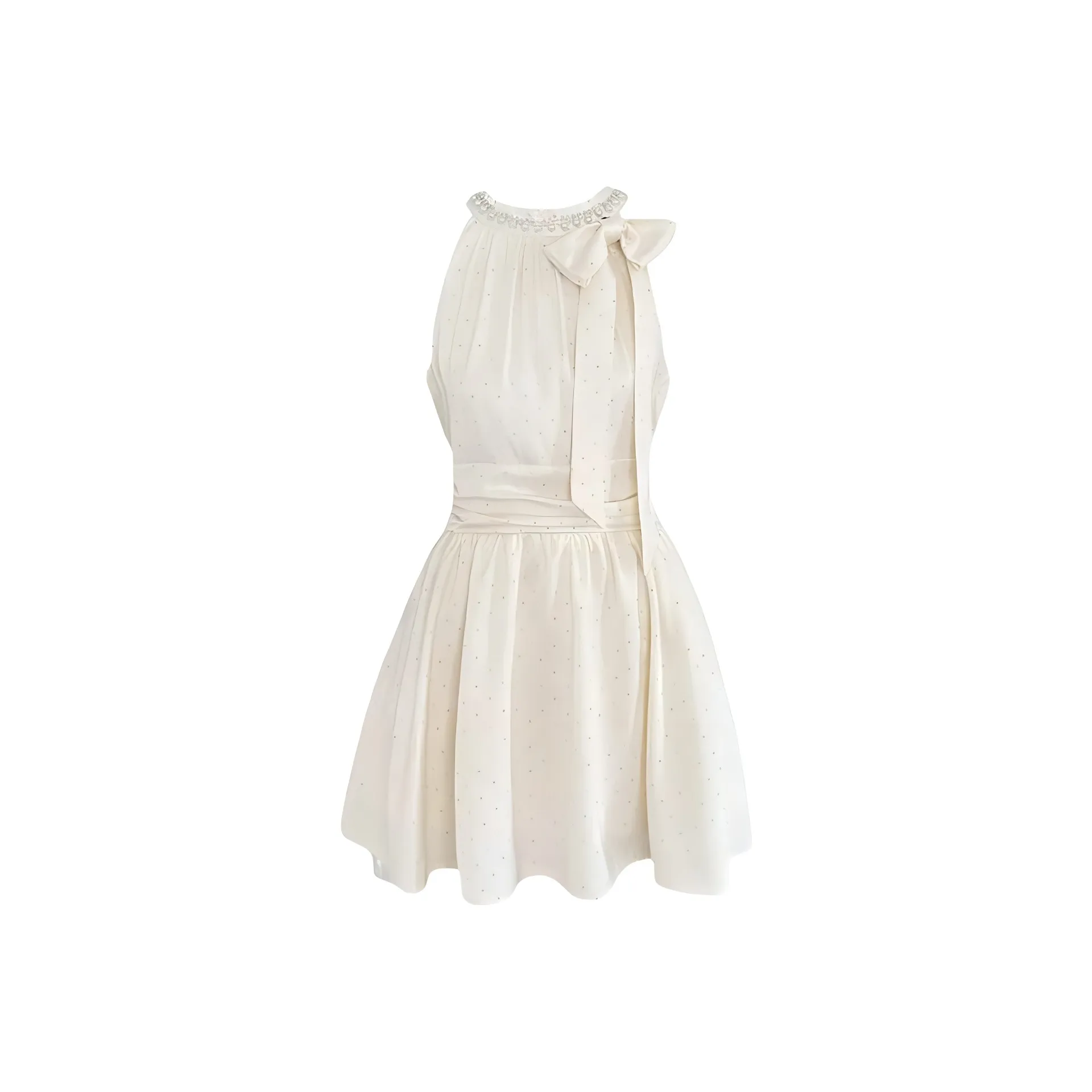 KKX Без рукавов Платье Женское Абрикосовое