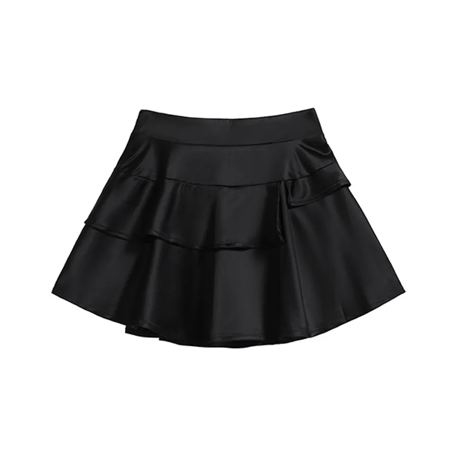 PZGE Повседневные короткие юбки Женские Черный