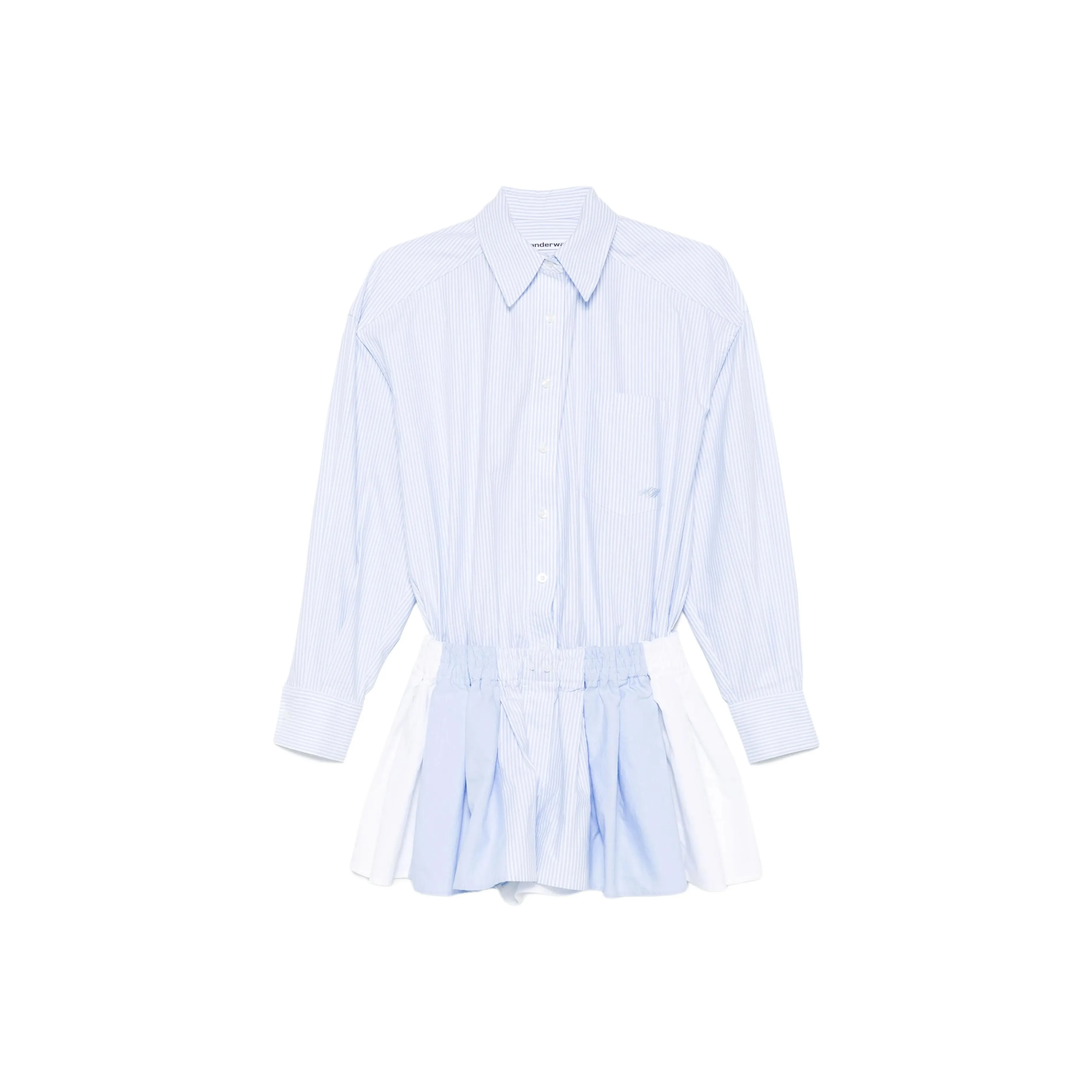 Alexander Wang Pleated Boxer Romper Jumpsuit