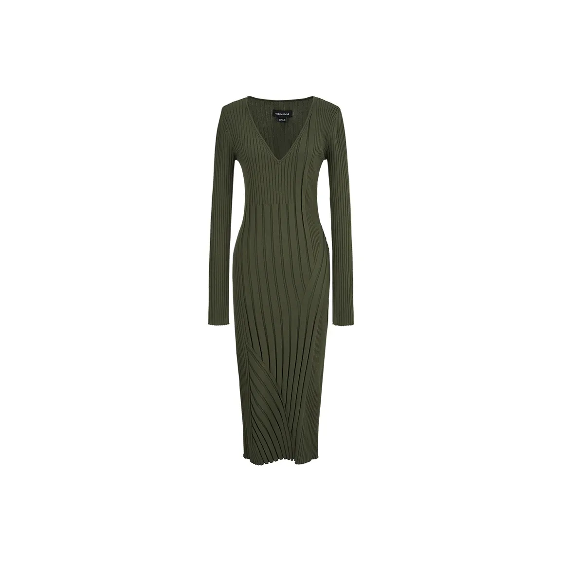 URBAN REVIVO Длинное платье с длинными рукавами женское